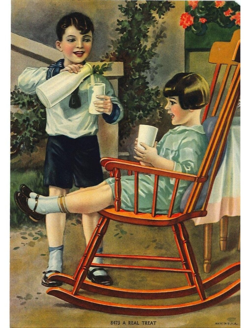 🎨 2 for $20 🎨 Vintage Calendar Print " A Real Treat" 5.75 x 7.5